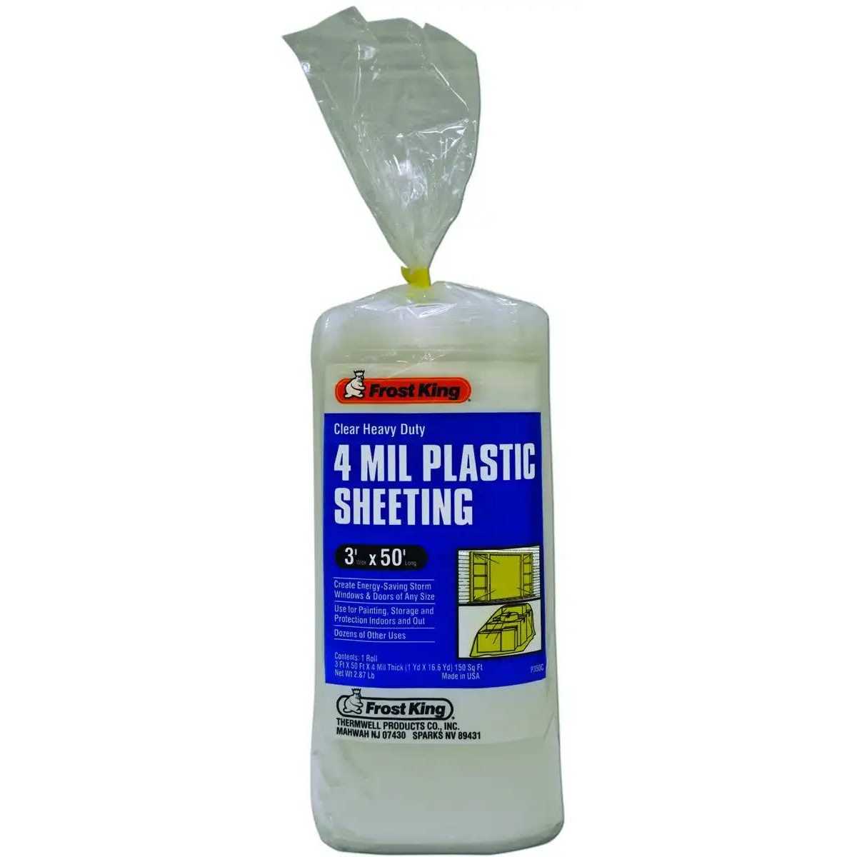 Frost King P350BW Polyethylene Sheeting 50 ft L - Zenithce