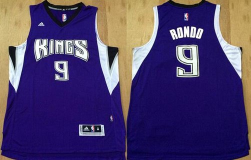 Sacramento Kings #9 Rajon Rondo Revolution 30 Swingman New Purple Jersey - Zenithce