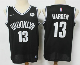 Brooklyn Nets #13 James Harden 2021 Black Swingman Stitched Jersey With The NEW Sponsor Logo - Zenithce