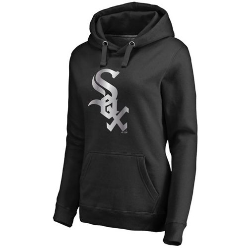 Women's Chicago White Sox Platinum Collection Pullover Hoodie Black - Zenithce