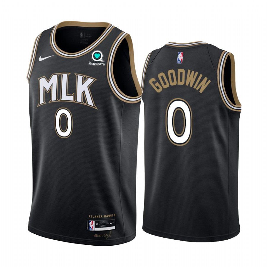 Hawks #0 Brandon Goodwin Black Swingman 2020-21 City Edition Jersey - Zenithce