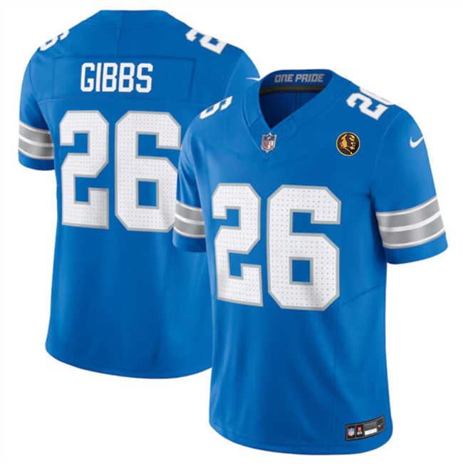 Detroit Lions #26 Jahmyr Gibbs Blue 2024 F.U.S.E. With John Madden PatchVapor Limited Stitched Jersey - Zenithce