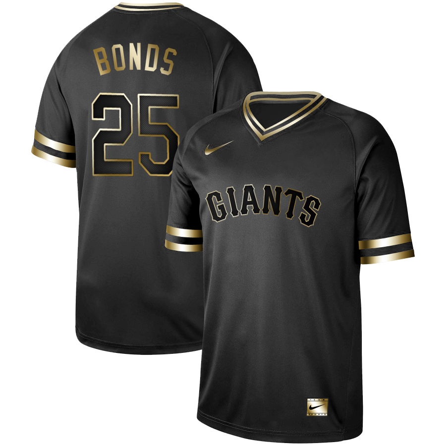 San Francisco Giants #25 Barry Bonds Black Gold Stitched Jersey - Zenithce
