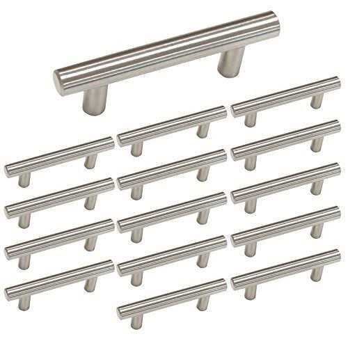 homdiy 15 Pack Brushed Nickel Cabinet Pulls 3 Inch Handles Stainless Steel Cabinet Hardware for Kitchen and Bathroom Cabinets - Zenithce