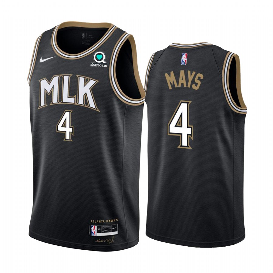 Hawks #4 Skylar Mays Black Swingman 2020-21 City Edition Jersey - Zenithce