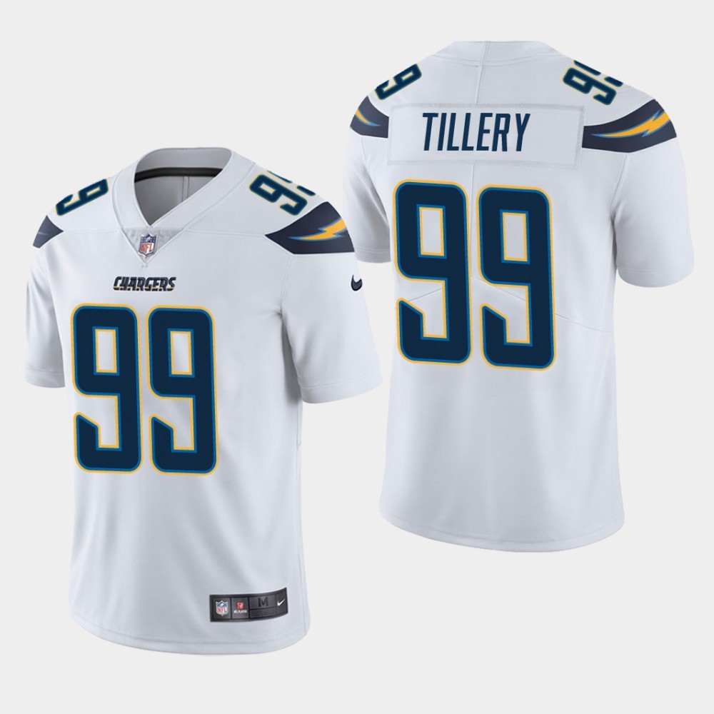 Los Angeles Chargers #99 Jerry Tillery White Vapor Untouchable Limited Stitched Jersey - Zenithce