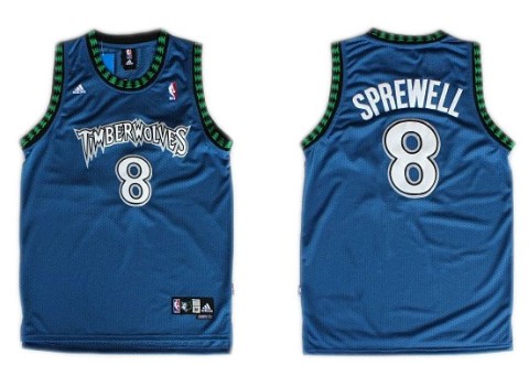 Minnesota Timberwolves #8 Latrell Sprewell Blue Swingman Jersey - Zenithce