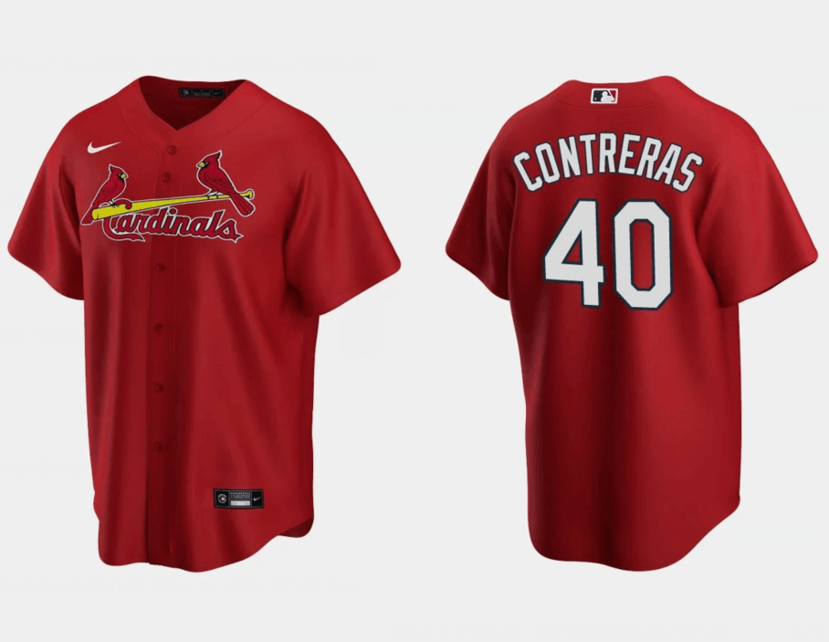 St. Louis Cardinals #40 Willson Contreras Red Cool Base Stitched Jersey - Zenithce