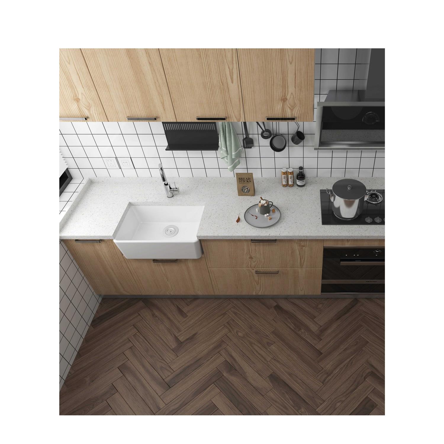 Meje #202h -18 Inch Vessel Sink Rectangle Undermount Bathroom Sink Lavatory Vanity Ceramic Pure White - Zenithce