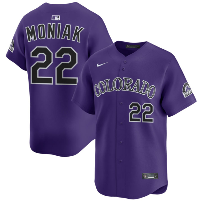 Colorado Rockies #22 Mickey Moniak Purple Limited Stitched Jersey - Zenithce