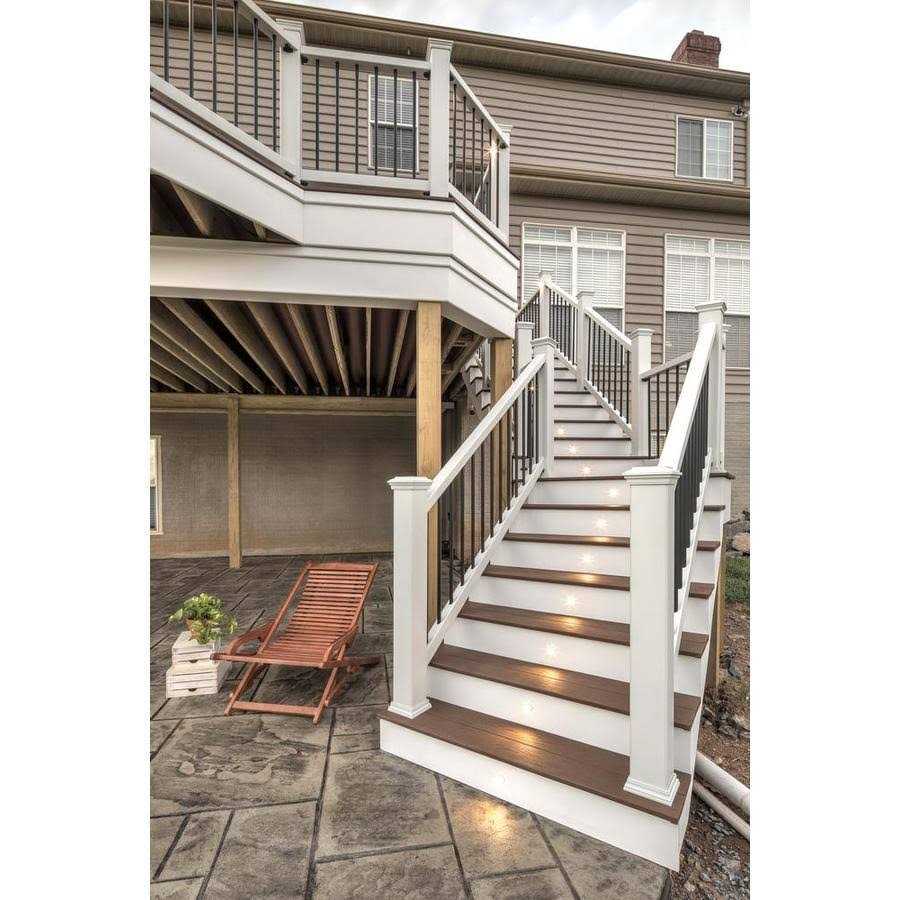 Trex Enhance 6-ft x 2.75-in x 36-in Classic White Composite Deck Rail Kit Round Balusters Included WTRD0636HENKRT - Zenithce