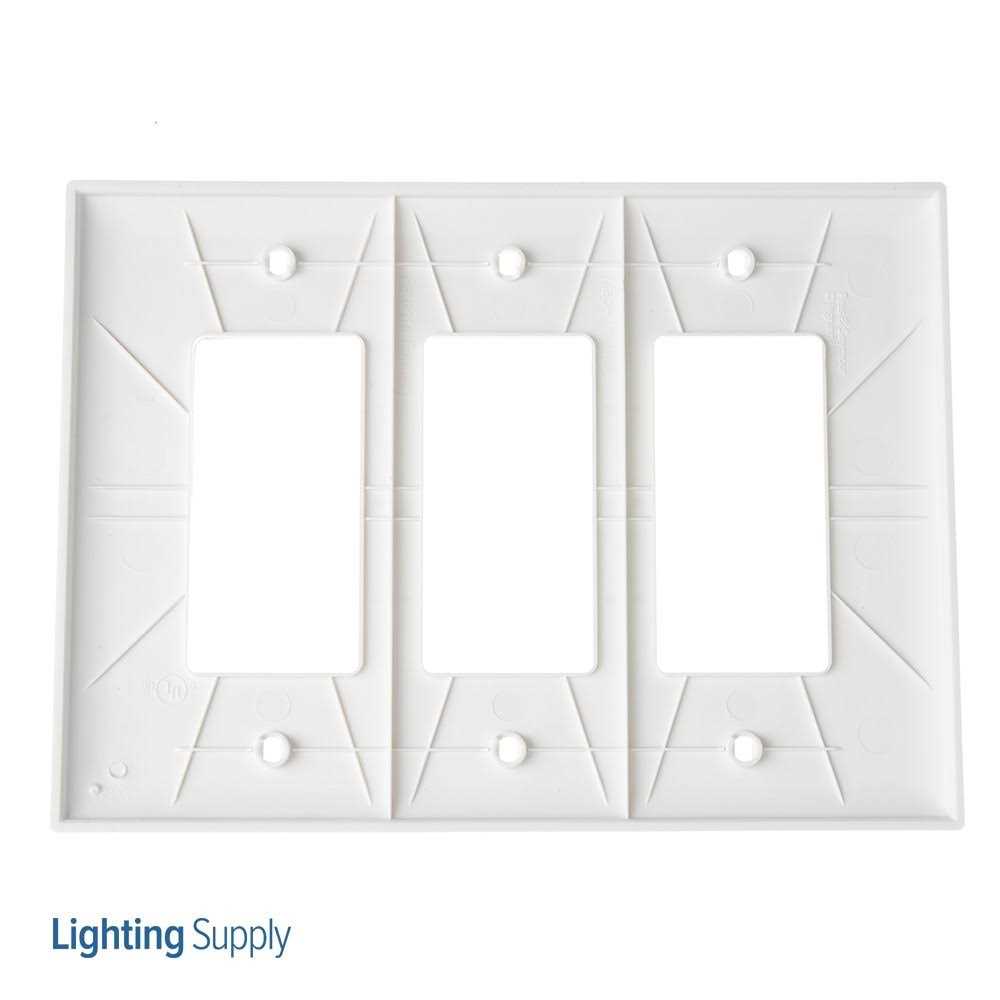 Pass & Seymour TPJ262W 2 Gang Jumbo Decorator Plate White - Zenithce
