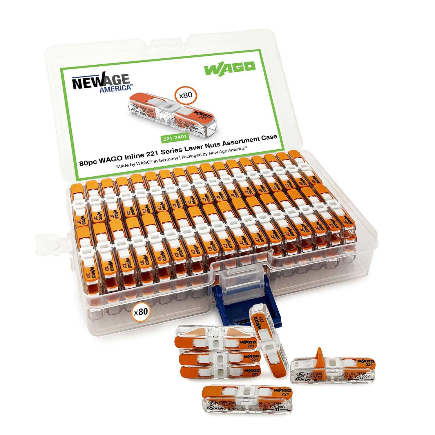 New Age America wago 221-2401 inline splicing wire Connectors pack - Zenithce