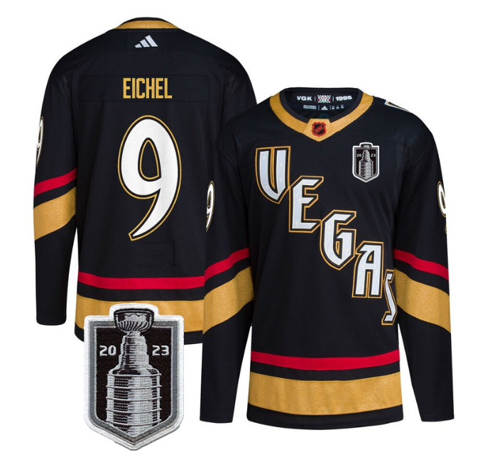 Vegas Golden Knights #9 Jack Eichel Black 2023 Stanley Cup Final Stitched Jersey - Zenithce