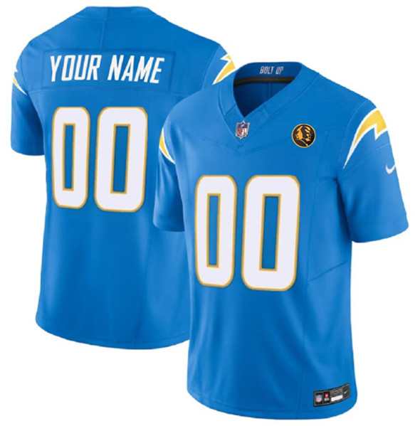 Los Angeles Chargers Custom Light Blue 2023 F.U.S.E. With John Madden Patch Vapor Limited Stitched Jersey - Zenithce