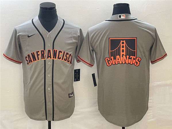 San Francisco Giants Gray Team Big Logo Cool Base Stitched Jersey - Zenithce