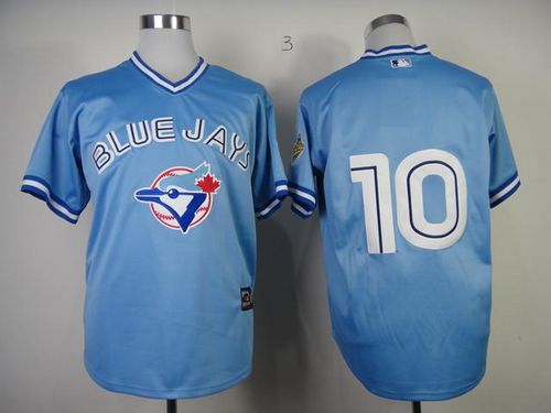 Blue Jays #10 Edwin Encarnacion Blue Stitched Jersey - Zenithce