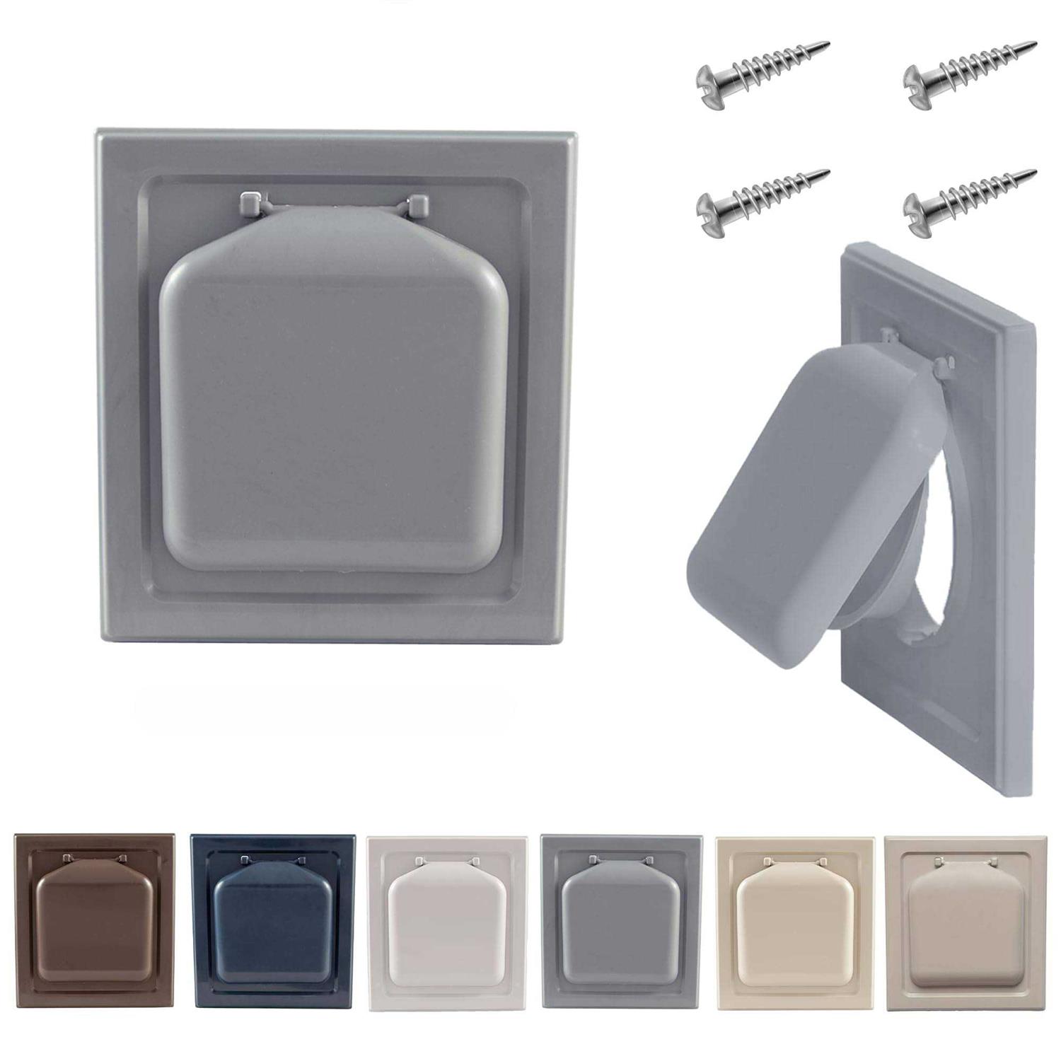 NO-PEST Vent Dual Door Dryer Vent Cover Outdoor 4 inch Made in USA w Highest UV Resistant Plastic in any Outdoor Vent Cover - Zenithce
