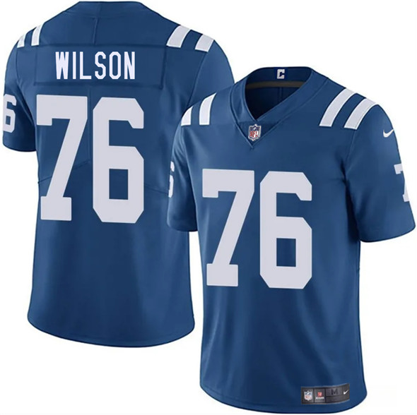 Indianapolis Colts #76 Jack Wilson Blue 2025 Vapor Limited Stitched Jersey - Zenithce