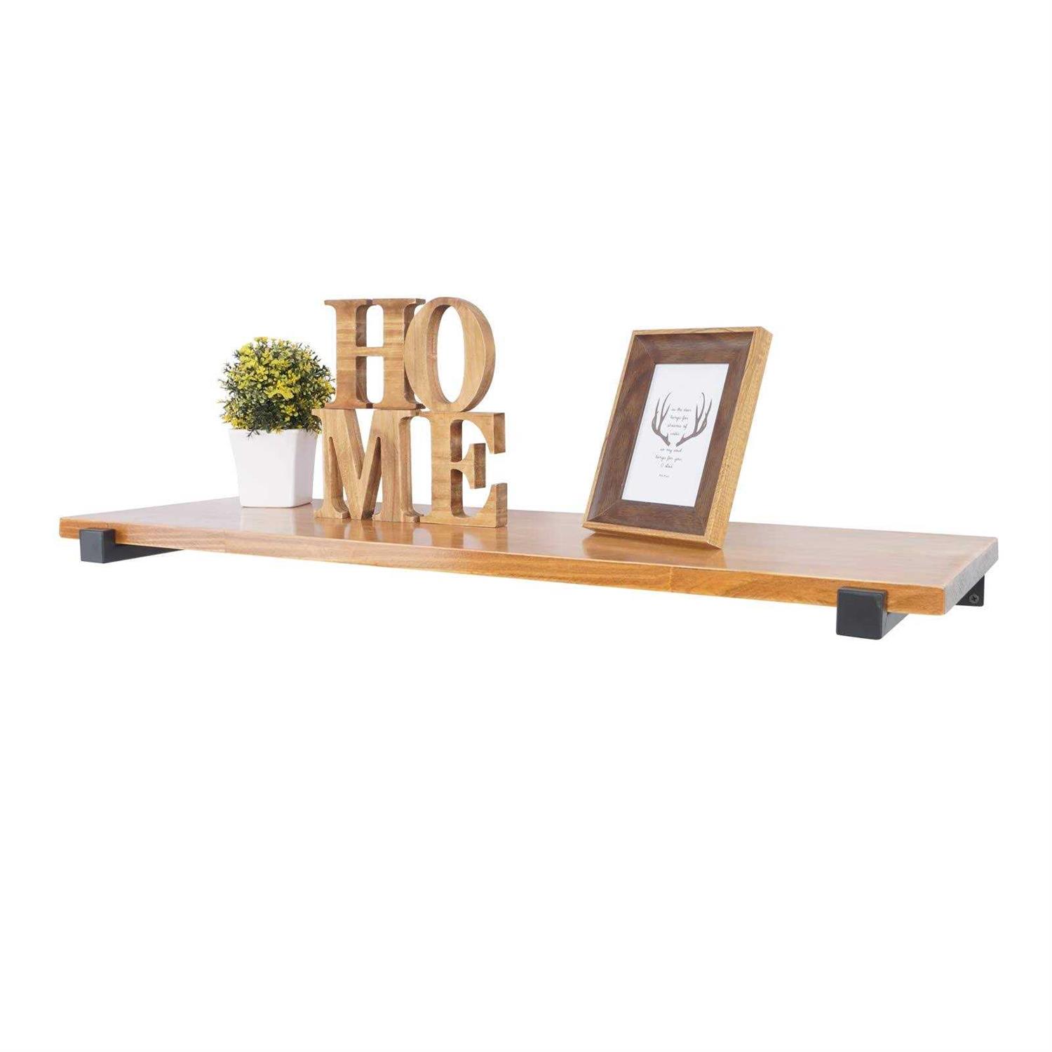 EZYDECOR 6 Shelf Brackets Wall Mounted Industrial Metal Shelving Lip - Zenithce