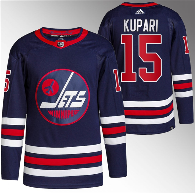 Winnipeg Jets #15 Rasmus Kupari 2021 22 Navy Stitched Jersey - Zenithce