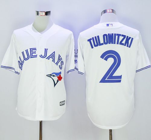 Blue Jays #2 Troy Tulowitzki White New Cool Base 40th Anniversary Stitched Jersey - Zenithce