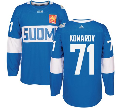 Team Finland #71 Leo Komarov Blue 2016 World Cup Stitched Jersey - Zenithce