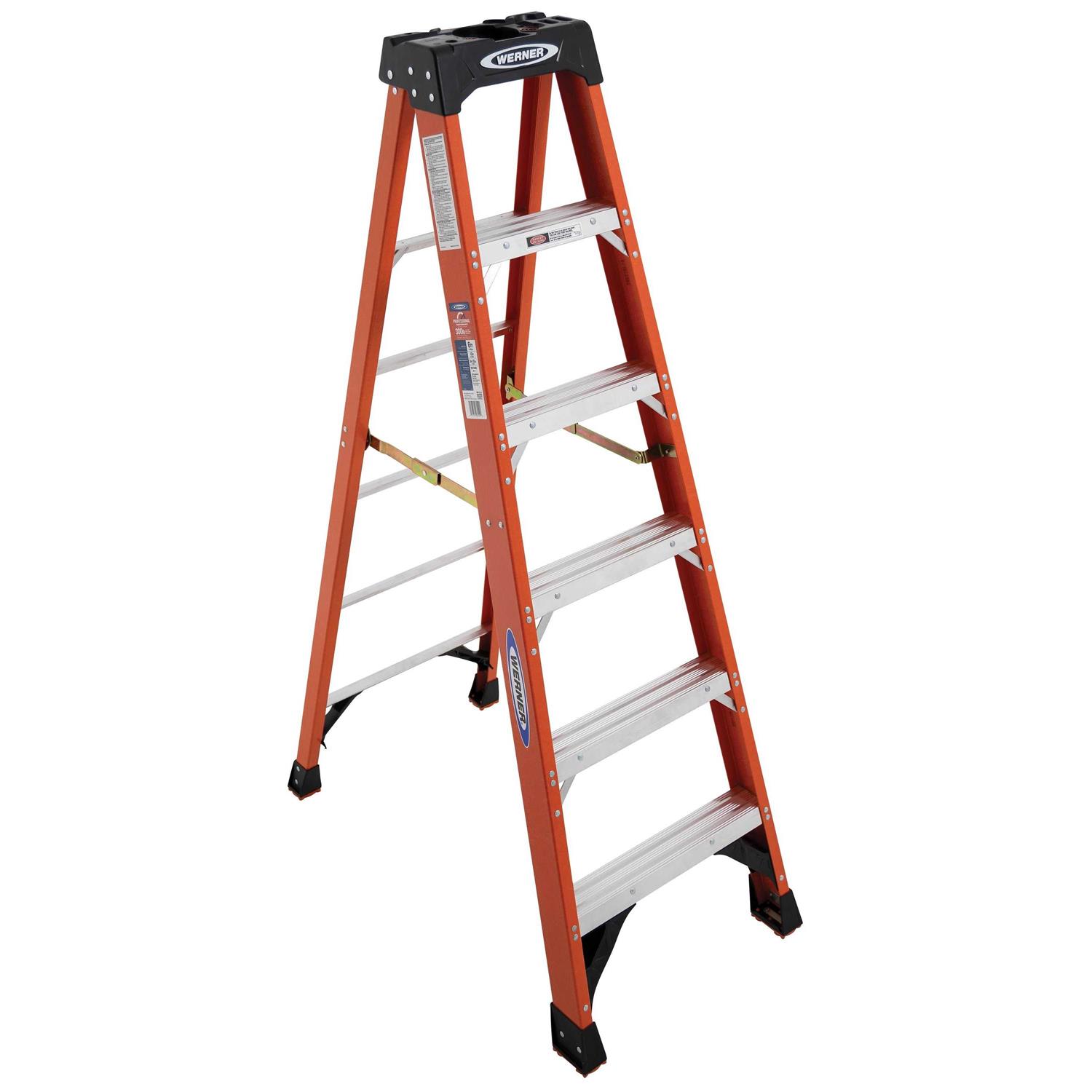 Werner 5908 8′ Type II Fiberglass Step Ladder - Zenithce
