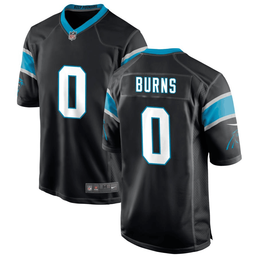 Carolina Panthers #0 Brian Burns Black Stitched Game Jersey - Zenithce