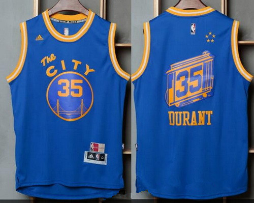 Golden State Warriors #35 Kevin Durant Blue The City Revolution 30 Swingman Jersey - Zenithce