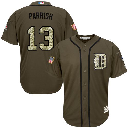 Tigers #13 Lance Parrish Green Salute To Service Stitched Jersey - Zenithce