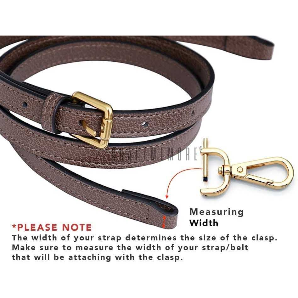 CRAFTMEMORE 2pcs Detachable Snap Hook Swivel Clasp w/Screw Bar Vt493 Bag Strap Hardware Replacement - Zenithce