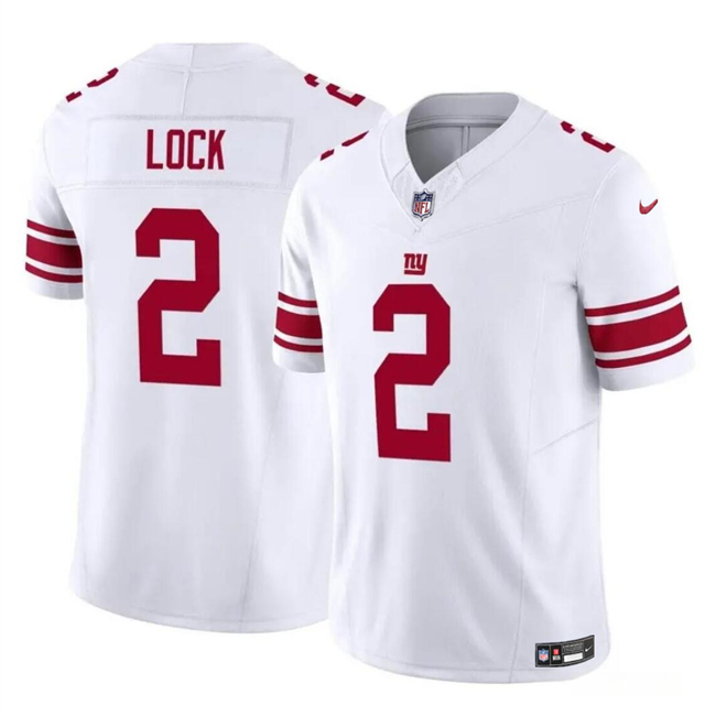 New York Giants #2 Drew Lock White 2023 F.U.S.E. Vapor Untouchable Limited Stitched Jersey - Zenithce