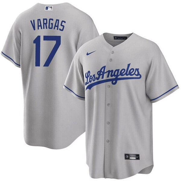 Los Angeles Dodgers #17 Miguel Vargas Gray Cool Base Stitched Jersey - Zenithce