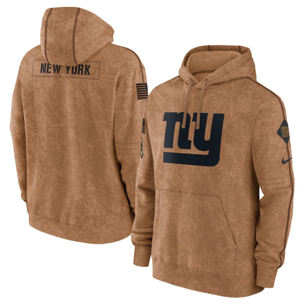 New York Giants 2023 Brown Salute To Service Pullover Hoodie - Zenithce
