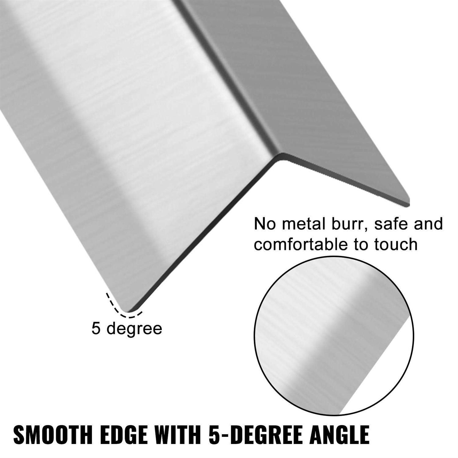 VEVOR Stainless Steel Corner Guards 48 inch Metal Wall Corner Protector Pack Corner Guards 20 Ga 304 Stainless Corner Guard - Zenithce