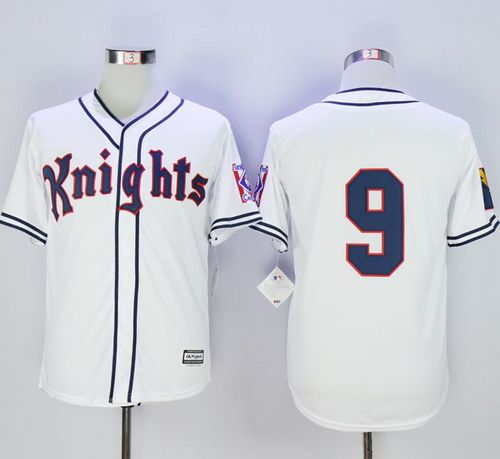 New York Knights The Natural #9 Roy Hobbs White Movie Stitched Baseball Jersey - Zenithce