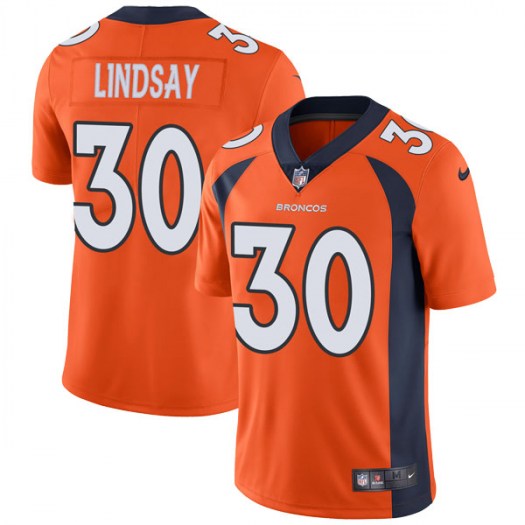 Denver Broncos #30 Phillip Lindsay Orange Vapor Untouchable Limited Stitched Jersey - Zenithce