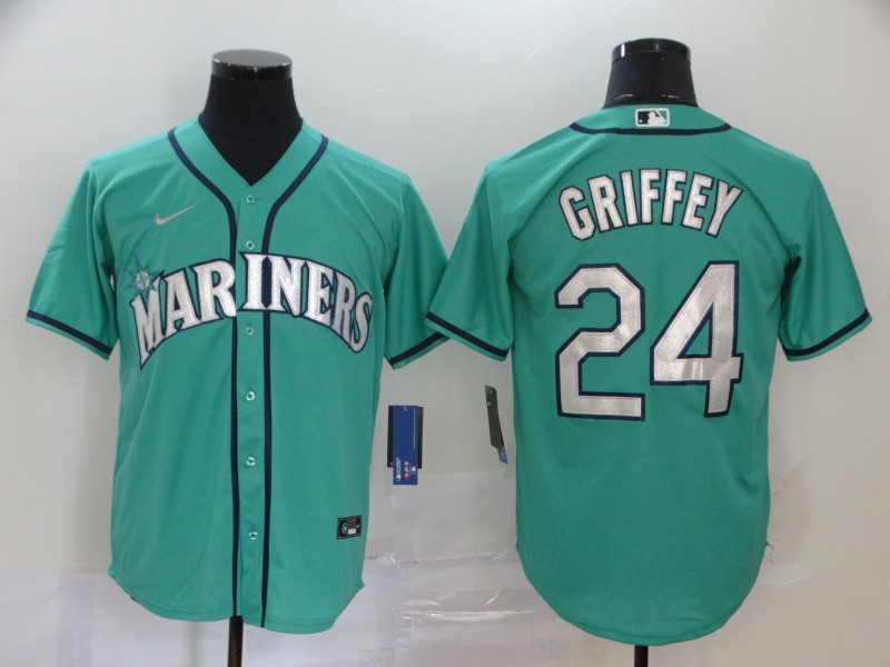 Seattle Mariners #24 Ken Griffey Aqua Cool Base Stitched Jersey - Zenithce