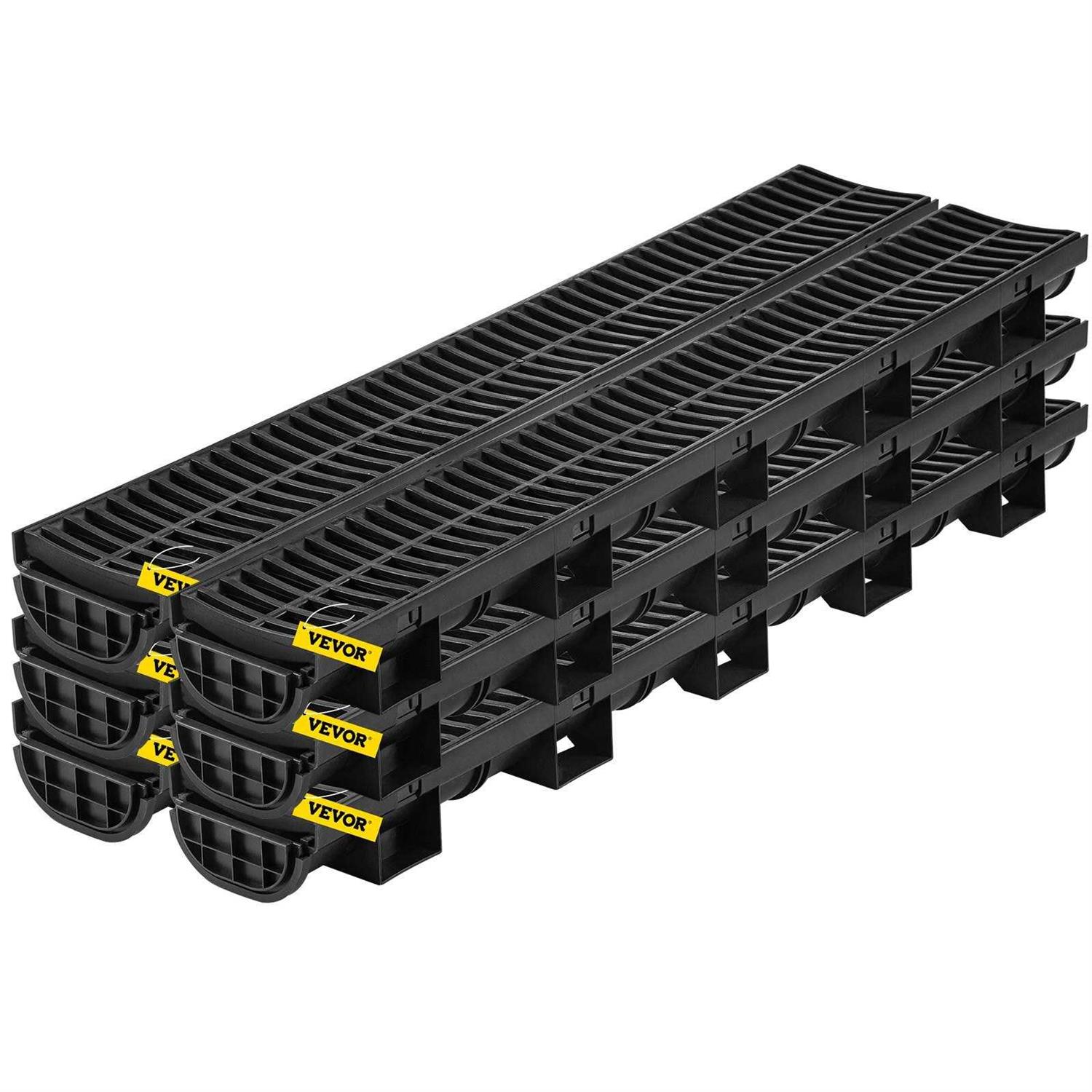 VEVOR Trench Drain System 3.1 Channel Drain Drainage Trench PSLGM100456SVQGGJV0 - Zenithce