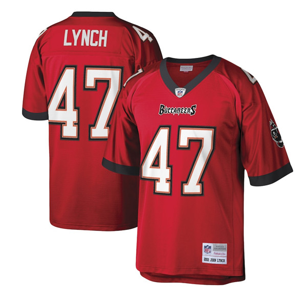 Tampa Bay Buccaneers #47 John Lynch Red Mitchell Ness Stitched Legacy Replica Jersey - Zenithce