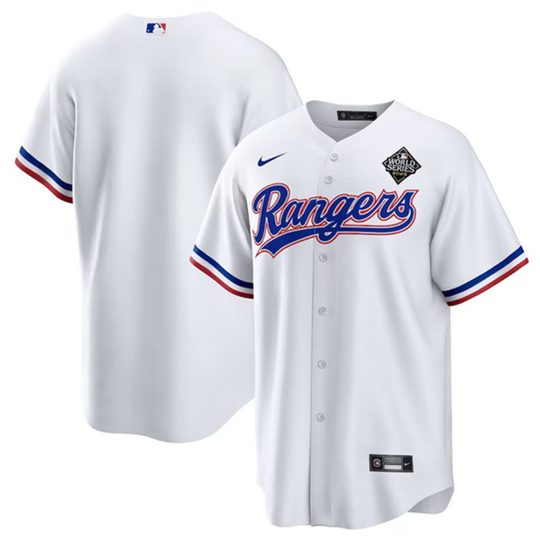 Texas Rangers Blank White 2023 World Series Stitched Jersey - Zenithce