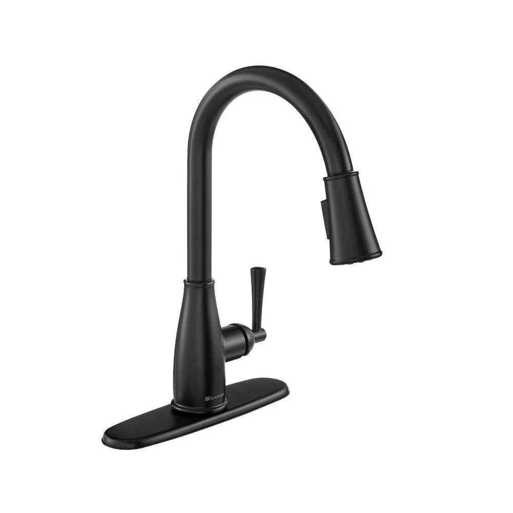 Glacier Bay Fairhurst 1004 Single-Handle Pull-Down Sprayer Kitchen Faucet with TurboSpray and FastMount - Zenithce