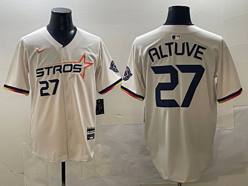 Houston Astros #27 Jose Altuve Cream 2025 City Connect Limited Stitched Jersey - Zenithce