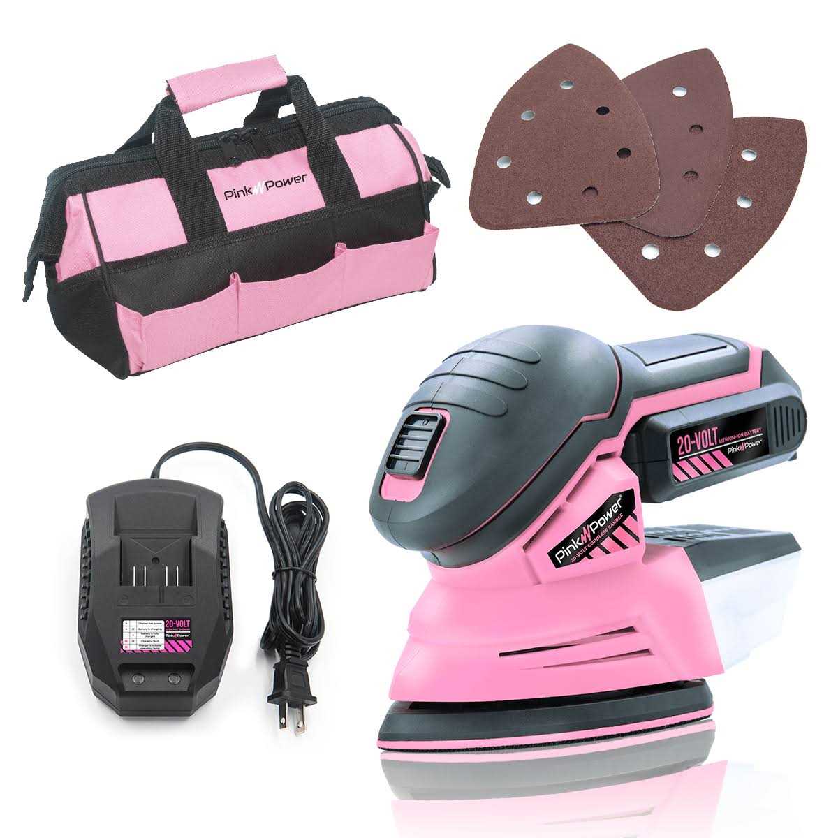 Pink Power 3.6 Volt Rechargeable Cordless Electric Screwdriver Set with Bubble Level - Zenithce