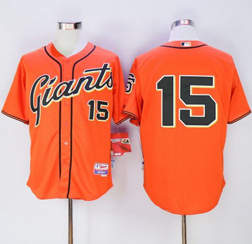 Giants #15 Bruce Bochy Orange Alternate Cool Base Stitched Jersey - Zenithce