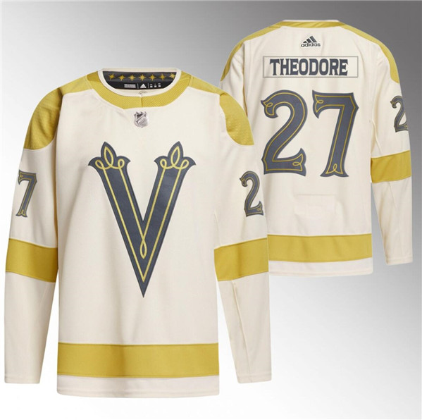 Vegas Golden Knights #27 Shea Theodore Cream 2024 Winter Classic Breakaway Stitched Jersey - Zenithce