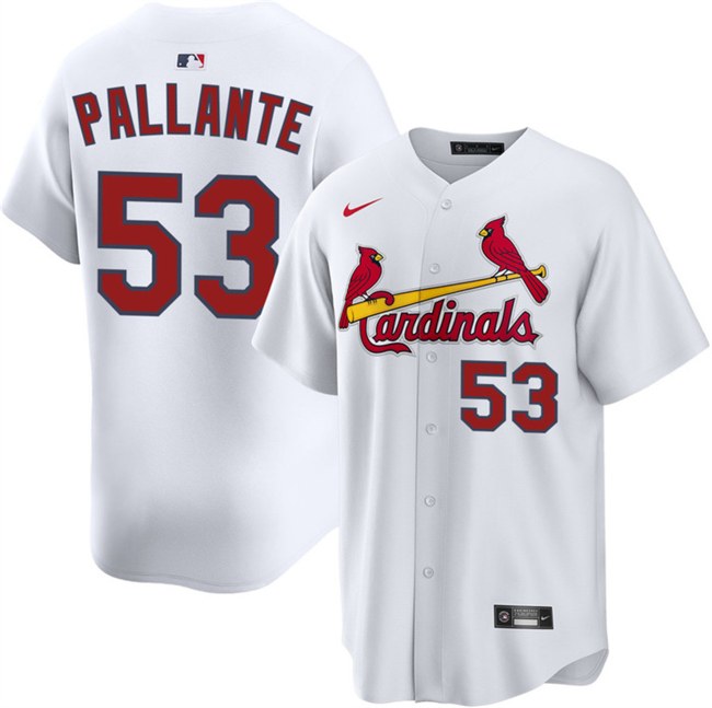 St. Louis Cardinals #53 Andre Pallante White Home Limited Stitched Jersey - Zenithce