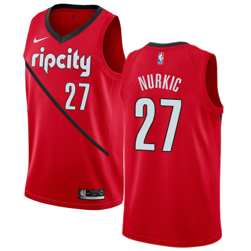 Blazers #27 Jusuf Nurkic Red Swingman Earned Edition Jersey - Zenithce