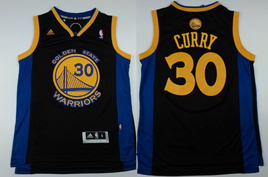 Golden State Warriors #30 Stephen Curry Revolution 30 Swingman Black Jersey - Zenithce